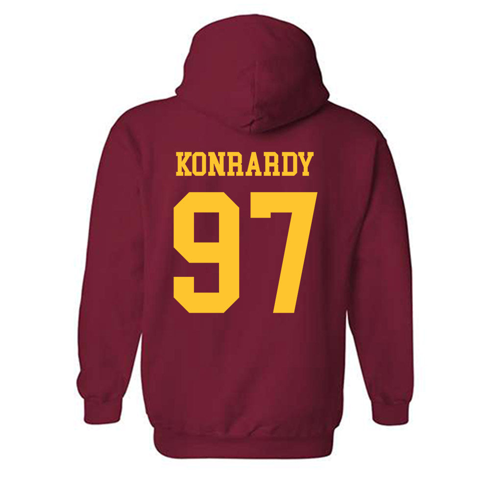 Iowa State - NCAA Football : Kyle Konrardy - Sports Shersey Hooded Sweatshirt