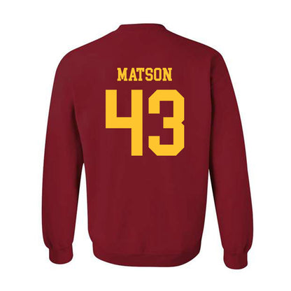 Iowa State - NCAA Football : Caden Matson - Sports Shersey Crewneck Sweatshirt