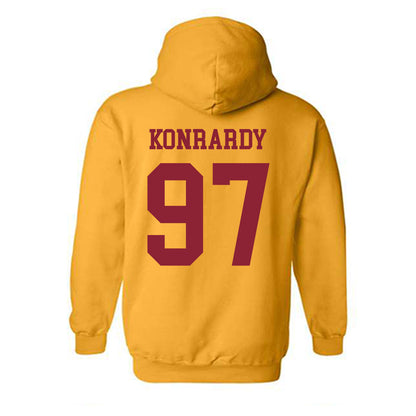 Iowa State - NCAA Football : Kyle Konrardy - Sports Shersey Hooded Sweatshirt