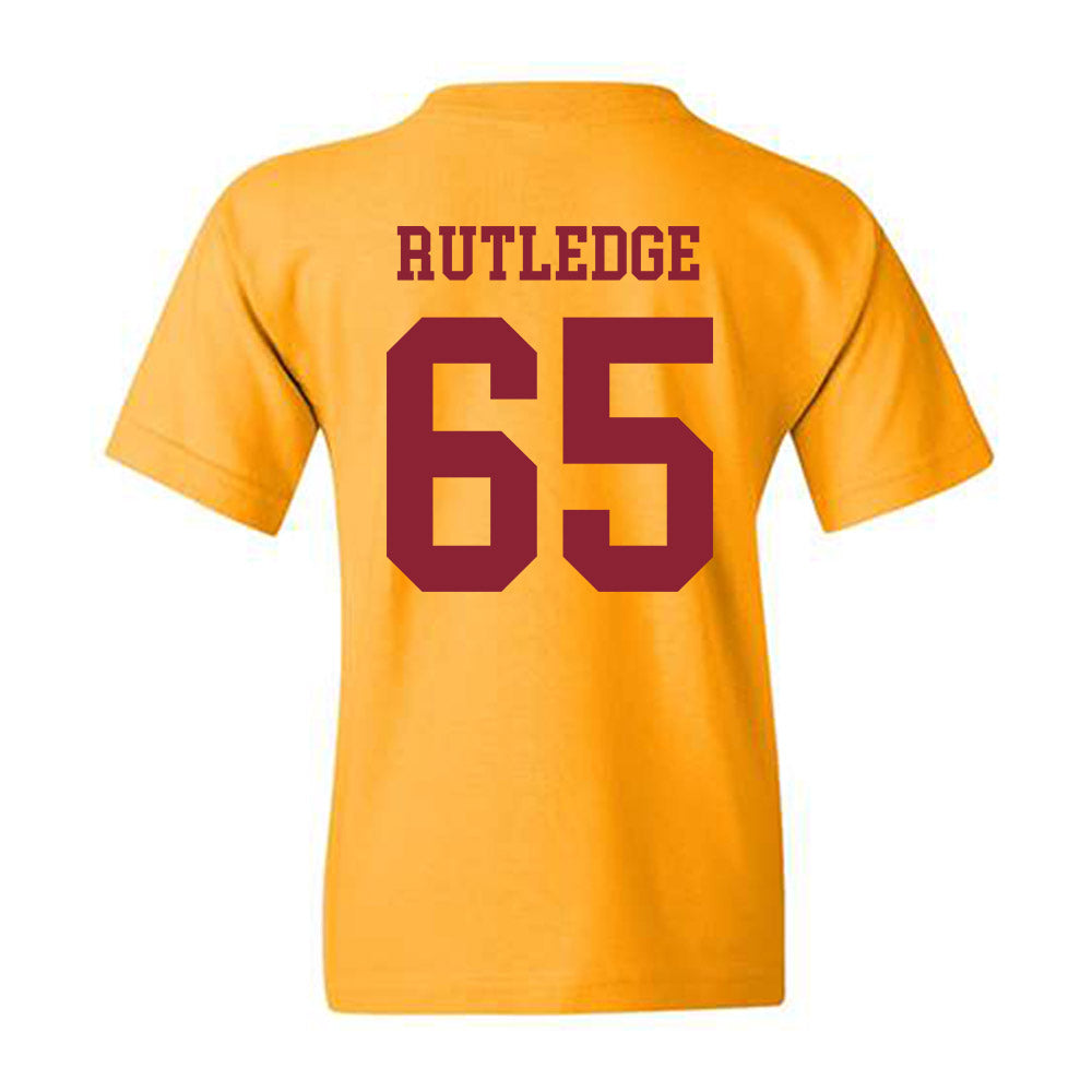 Iowa State - NCAA Football : Garret Rutledge - Sports Shersey Youth T-Shirt-1