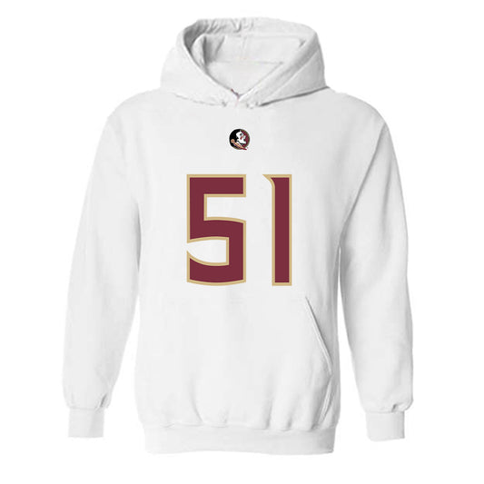 FSU - NCAA Football : Luke Petitbon - Replica Shersey Hooded Sweatshirt-0
