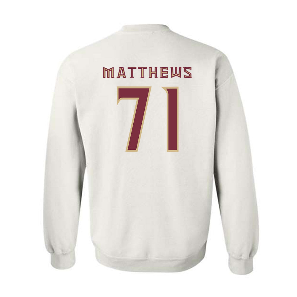 FSU - NCAA Football : JaElyne Matthews - Replica Shersey Crewneck Sweatshirt-1