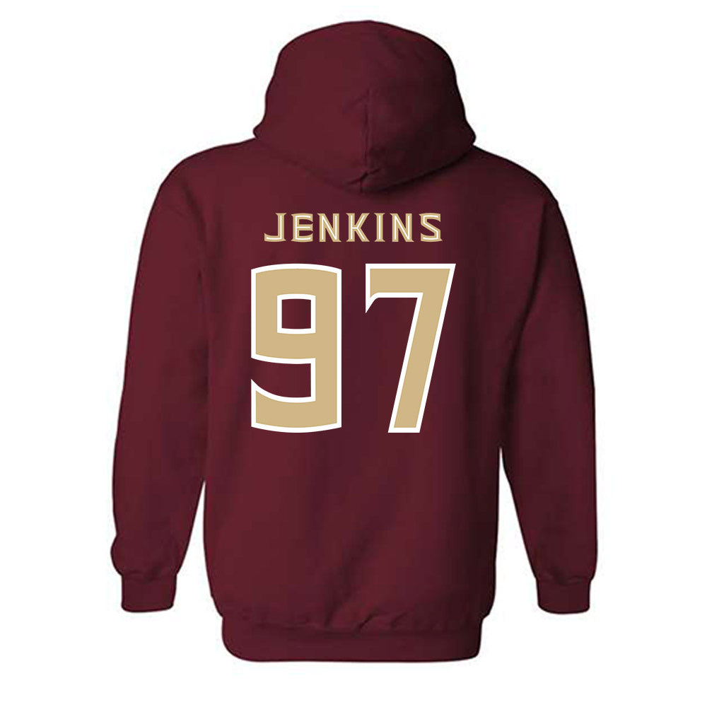 FSU - NCAA Football : Jayson Jenkins - Replica Shersey Hooded Sweatshirt-1