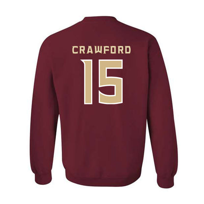 FSU - NCAA Men's Basketball : Jalen Crawford - Replica Shersey Crewneck Sweatshirt-1