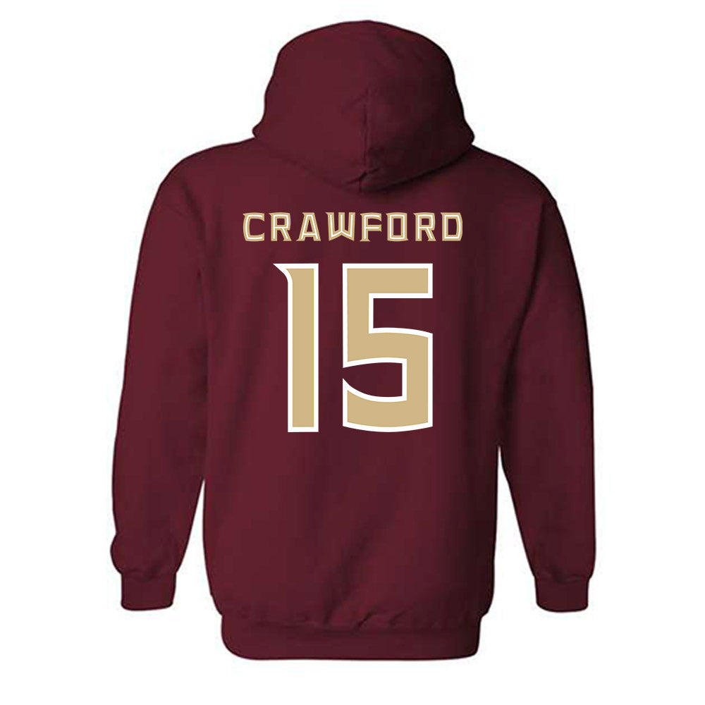 FSU - NCAA Men's Basketball : Jalen Crawford - Replica Shersey Hooded Sweatshirt-1