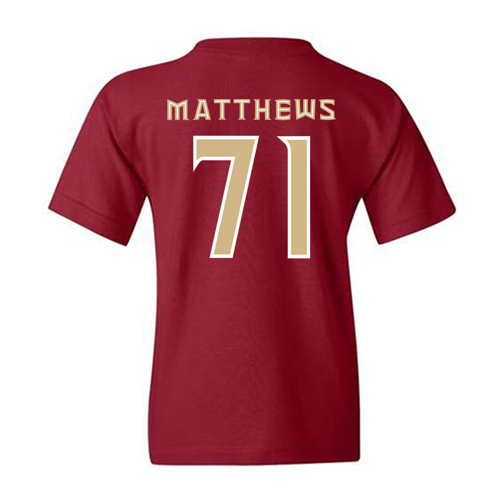 FSU - NCAA Football : JaElyne Matthews - Replica Shersey Youth T-Shirt-1