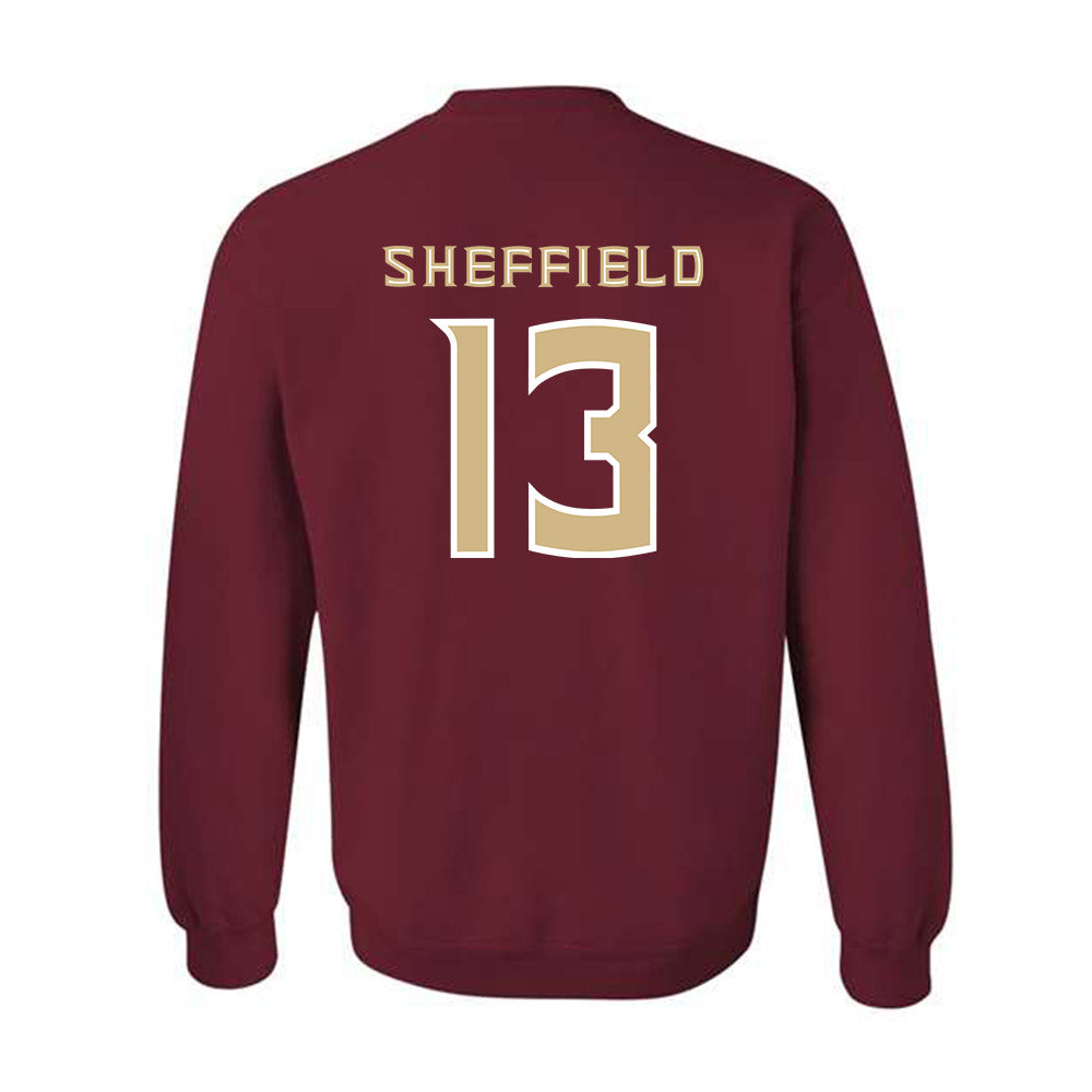 FSU - NCAA Baseball : Noah Sheffield - Replica Shersey Crewneck Sweatshirt