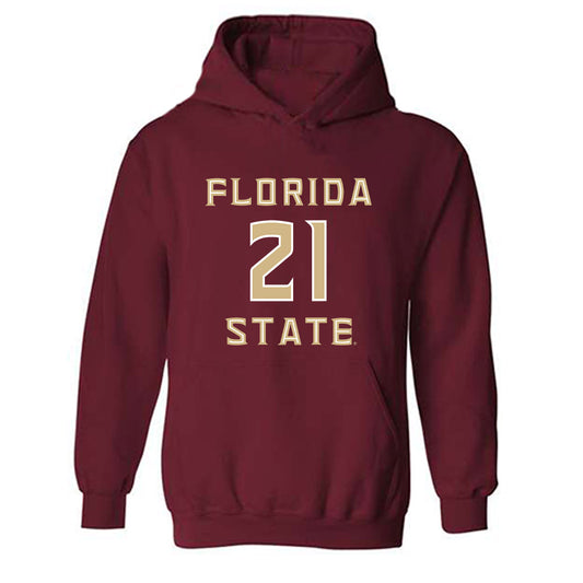 FSU - NCAA Baseball : Nathan Cmeyla - Replica Shersey Hooded Sweatshirt-0