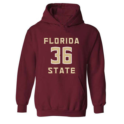 FSU - NCAA Baseball : Jace Estes - Replica Shersey Hooded Sweatshirt