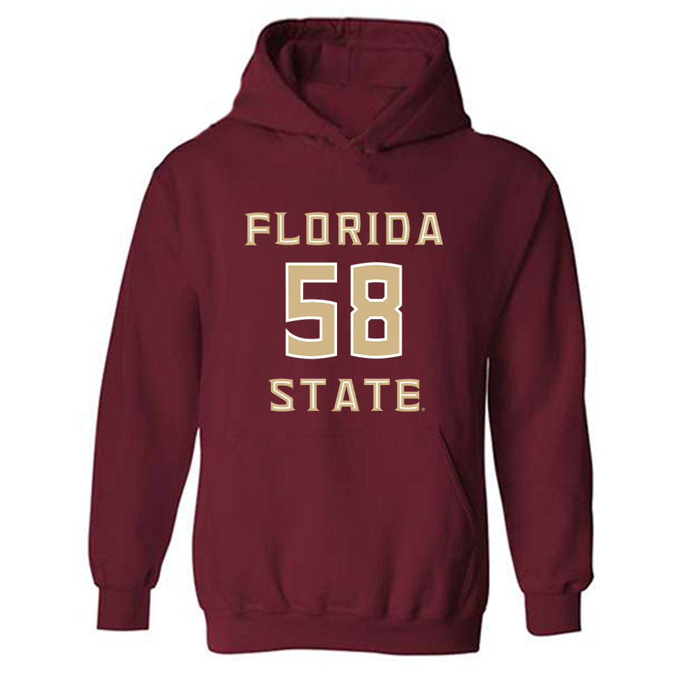 FSU - NCAA Beach Volleyball : Jordan Boulware - Replica Shersey Hooded Sweatshirt-0