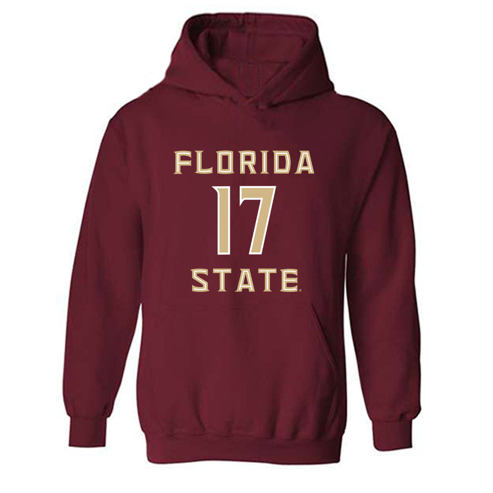 FSU - NCAA Beach Volleyball : Myriah Massey - Replica Shersey Hooded Sweatshirt