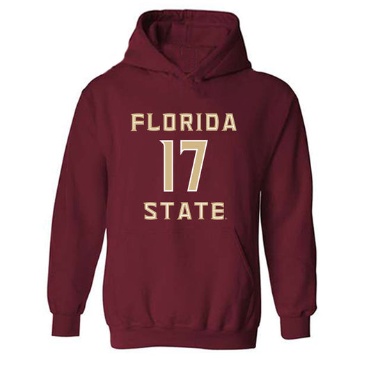 FSU - NCAA Beach Volleyball : Myriah Massey - Replica Shersey Hooded Sweatshirt