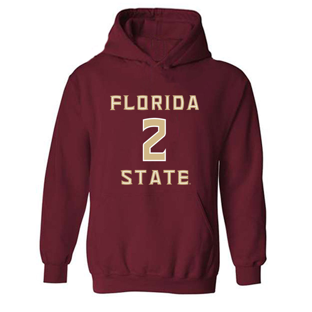 FSU - NCAA Baseball : Carter McCulley - Replica Shersey Hooded Sweatshirt