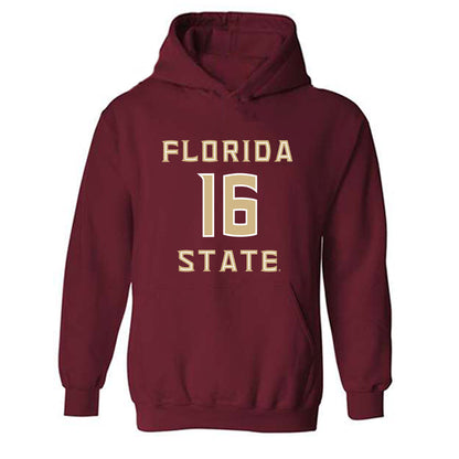 FSU - NCAA Softball : Averi Dockery - Replica Shersey Hooded Sweatshirt-0