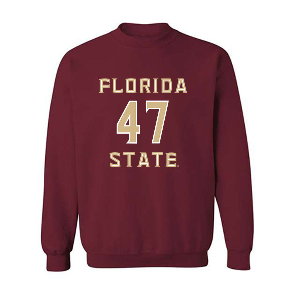 FSU - NCAA Baseball : Rhett Vaughn - Replica Shersey Crewneck Sweatshirt