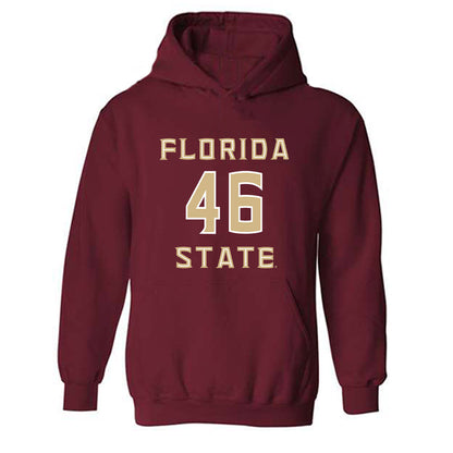 FSU - NCAA Baseball : Hudson Rowan - Replica Shersey Hooded Sweatshirt