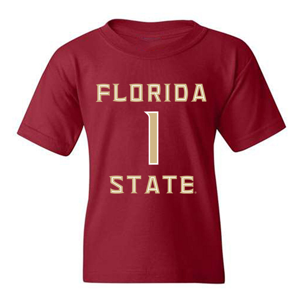 FSU - NCAA Baseball : Chase Williams - Replica Shersey Youth T-Shirt-0