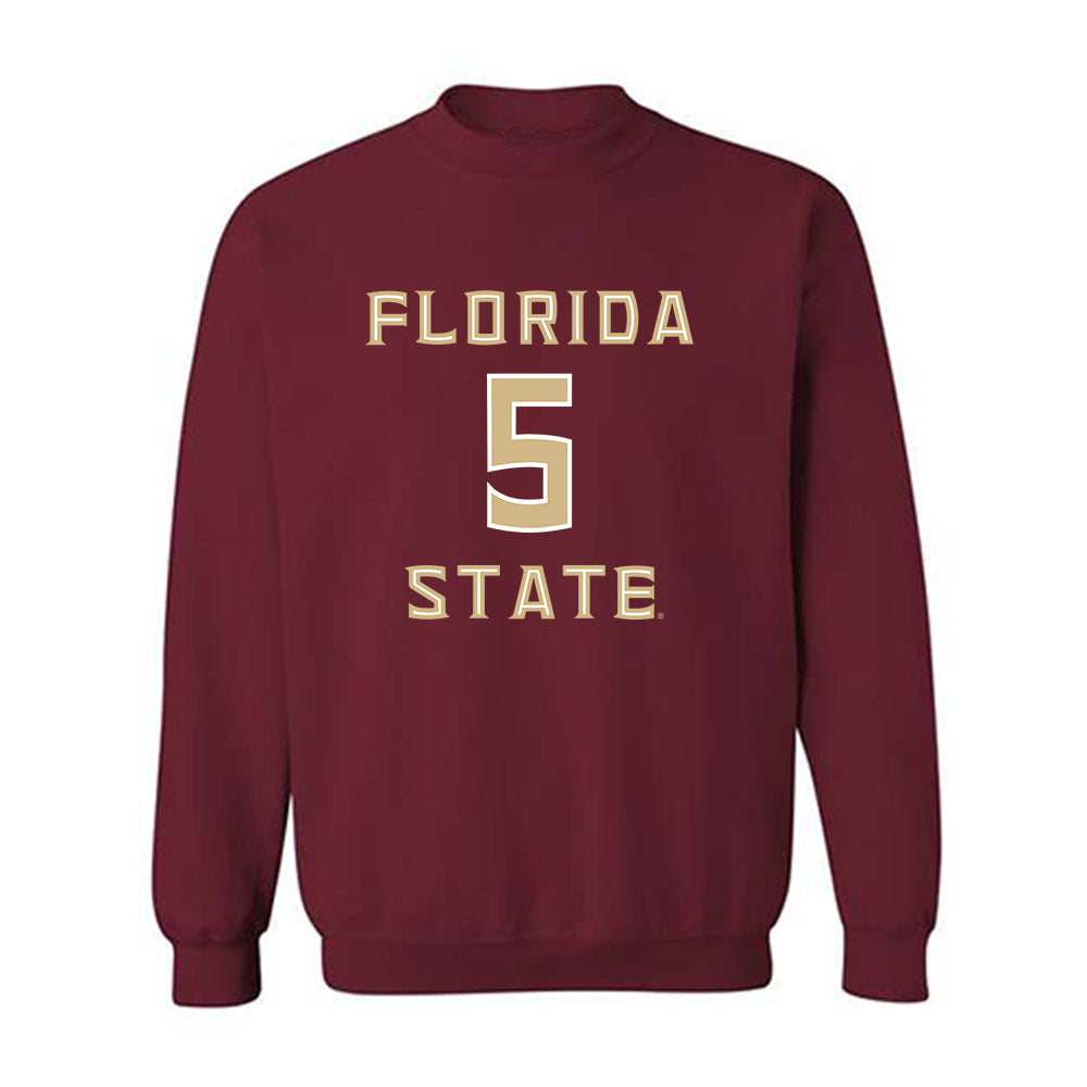 FSU - NCAA Baseball : Gabe Fraser - Replica Shersey Crewneck Sweatshirt-0