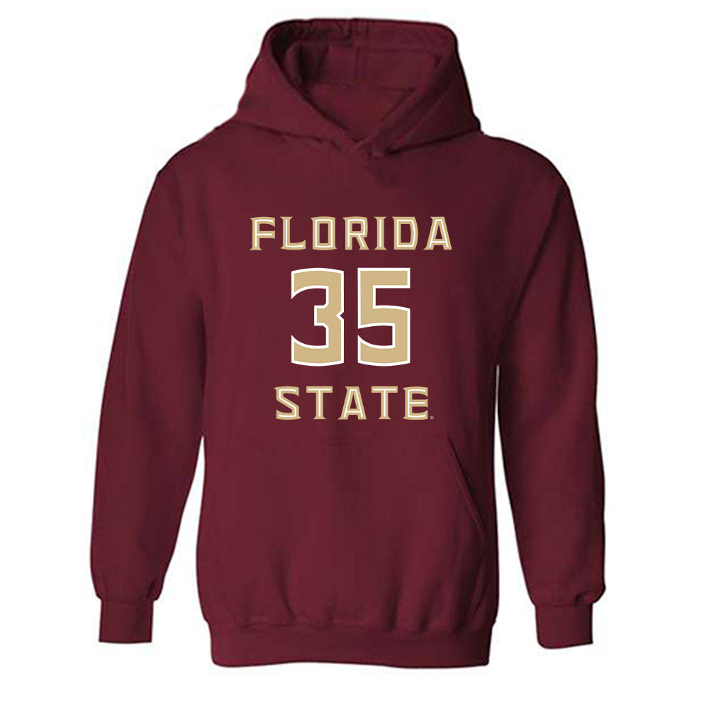 FSU - NCAA Baseball : Will Bavaro - Replica Shersey Hooded Sweatshirt-0
