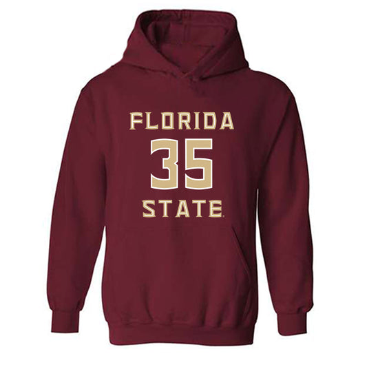 FSU - NCAA Baseball : Will Bavaro - Replica Shersey Hooded Sweatshirt-0