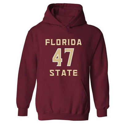 FSU - NCAA Baseball : Rhett Vaughn - Replica Shersey Hooded Sweatshirt