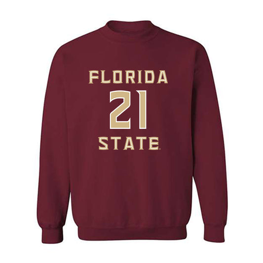 FSU - NCAA Baseball : Nathan Cmeyla - Replica Shersey Crewneck Sweatshirt-0