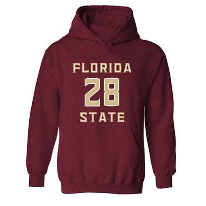 FSU - NCAA Football : Justin Cryer - Replica Shersey Hooded Sweatshirt