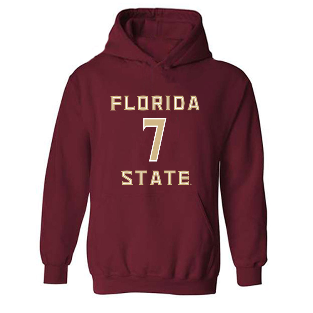 FSU - NCAA Baseball : Wes Mendes - Replica Shersey Hooded Sweatshirt-0