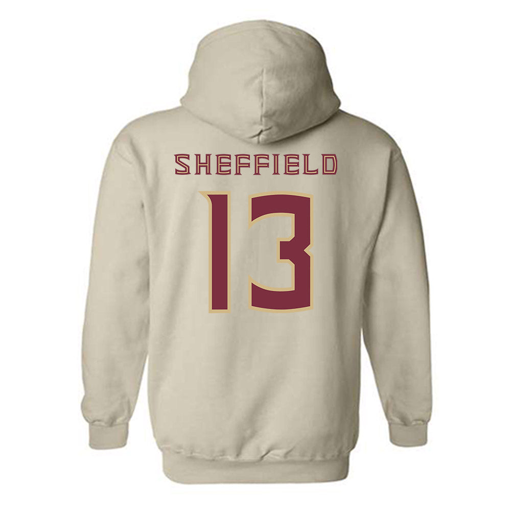 FSU - NCAA Baseball : Noah Sheffield - Replica Shersey Hooded Sweatshirt