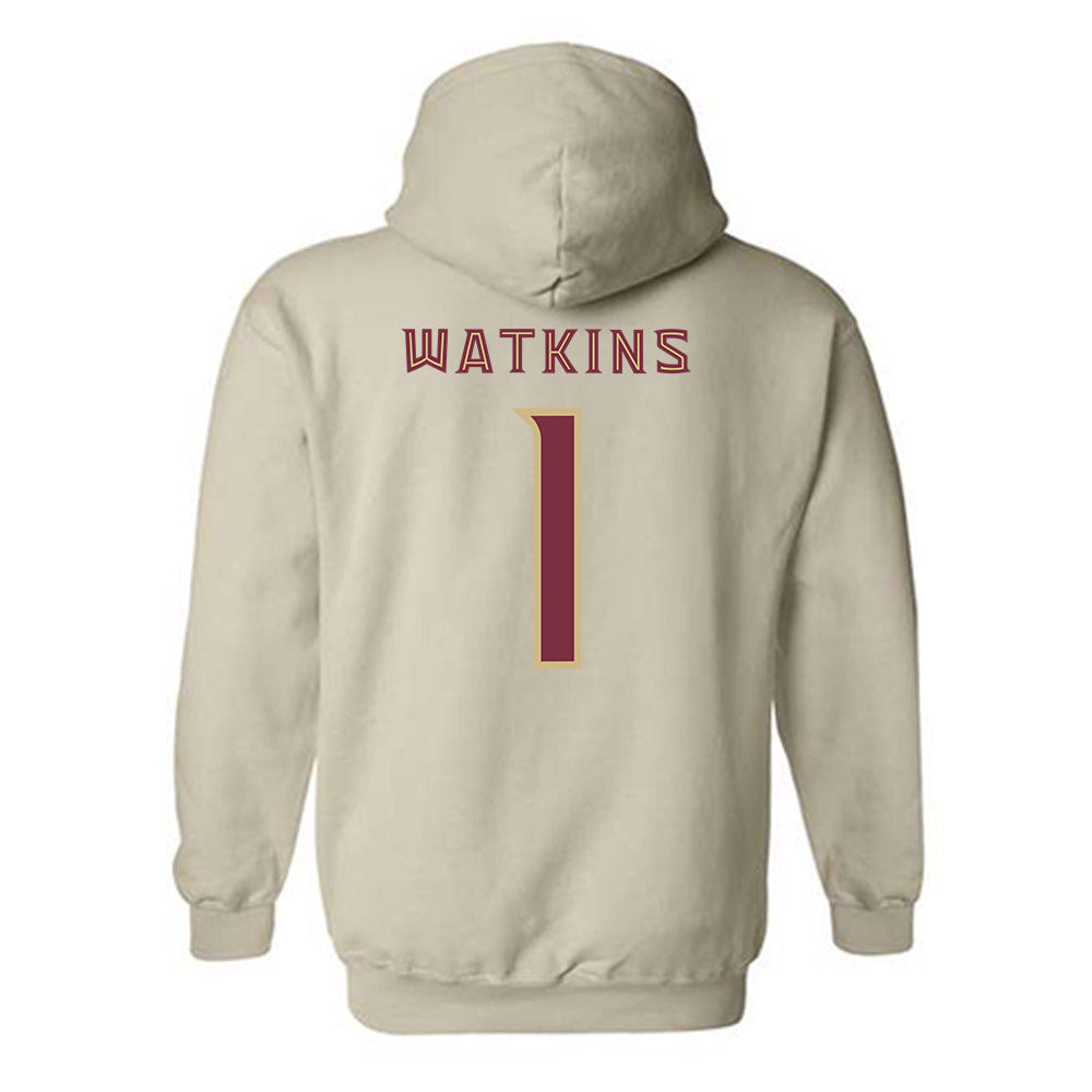 FSU - NCAA Men's Basketball : Jamir Watkins - Replica Shersey Hooded Sweatshirt