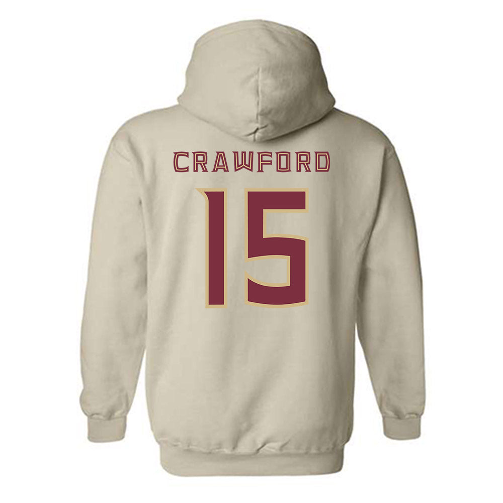FSU - NCAA Men's Basketball : Jalen Crawford - Replica Shersey Hooded Sweatshirt-1