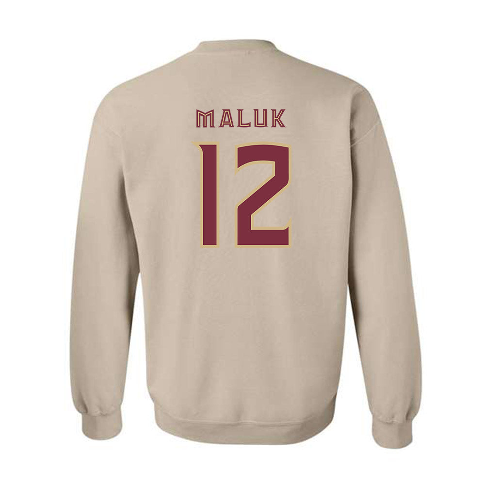 FSU - NCAA Men's Basketball : Alier Maluk - Replica Shersey Crewneck Sweatshirt-1