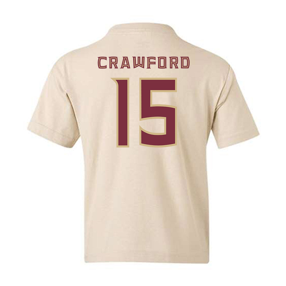FSU - NCAA Men's Basketball : Jalen Crawford - Replica Shersey Youth T-Shirt-1