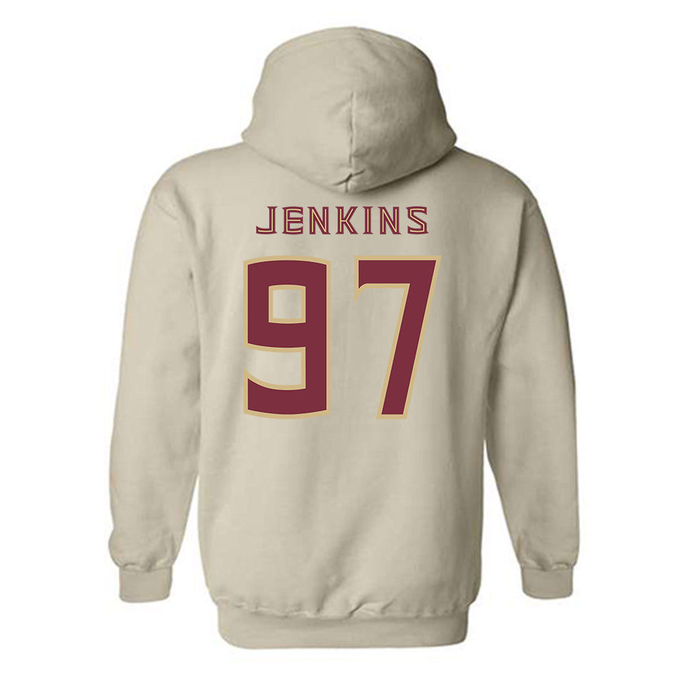 FSU - NCAA Football : Jayson Jenkins - Replica Shersey Hooded Sweatshirt-1