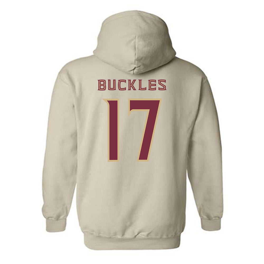 FSU - NCAA Baseball : Charlie Buckles - Replica Shersey Hooded Sweatshirt-1