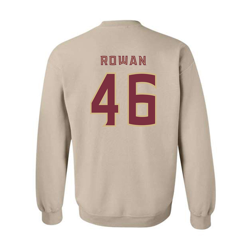 FSU - NCAA Baseball : Hudson Rowan - Replica Shersey Crewneck Sweatshirt