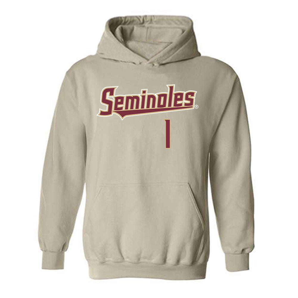 FSU - NCAA Men's Basketball : Jamir Watkins - Replica Shersey Hooded Sweatshirt