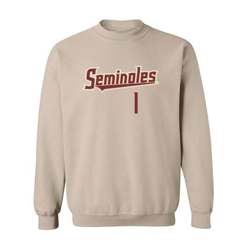 FSU - NCAA Baseball : Chase Williams - Replica Shersey Crewneck Sweatshirt-0