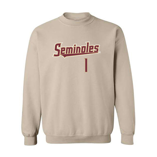 FSU - NCAA Baseball : Chase Williams - Replica Shersey Crewneck Sweatshirt-0