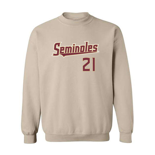 FSU - NCAA Baseball : Nathan Cmeyla - Replica Shersey Crewneck Sweatshirt-0