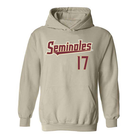 FSU - NCAA Beach Volleyball : Myriah Massey - Replica Shersey Hooded Sweatshirt