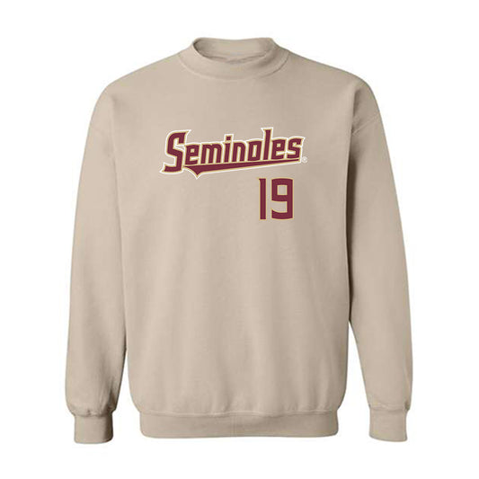 FSU - NCAA Baseball : John Abraham - Replica Shersey Crewneck Sweatshirt-0