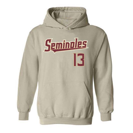 FSU - NCAA Baseball : Noah Sheffield - Replica Shersey Hooded Sweatshirt