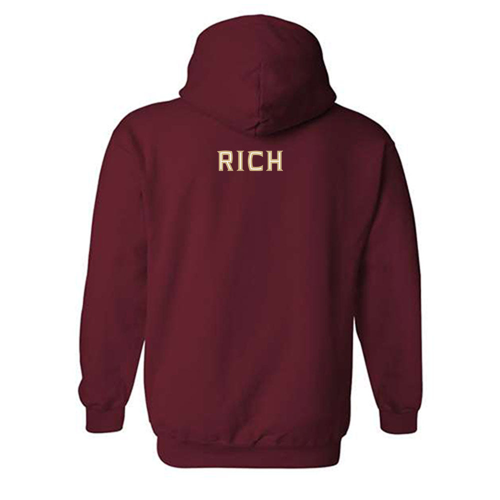 FSU - NCAA Men's Swimming & Diving : Andrew Rich - Replica Shersey Hooded Sweatshirt-1