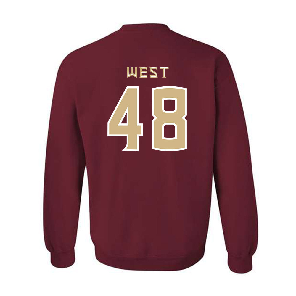 FSU - NCAA Football : Jackson West - Replica Shersey Crewneck Sweatshirt-1