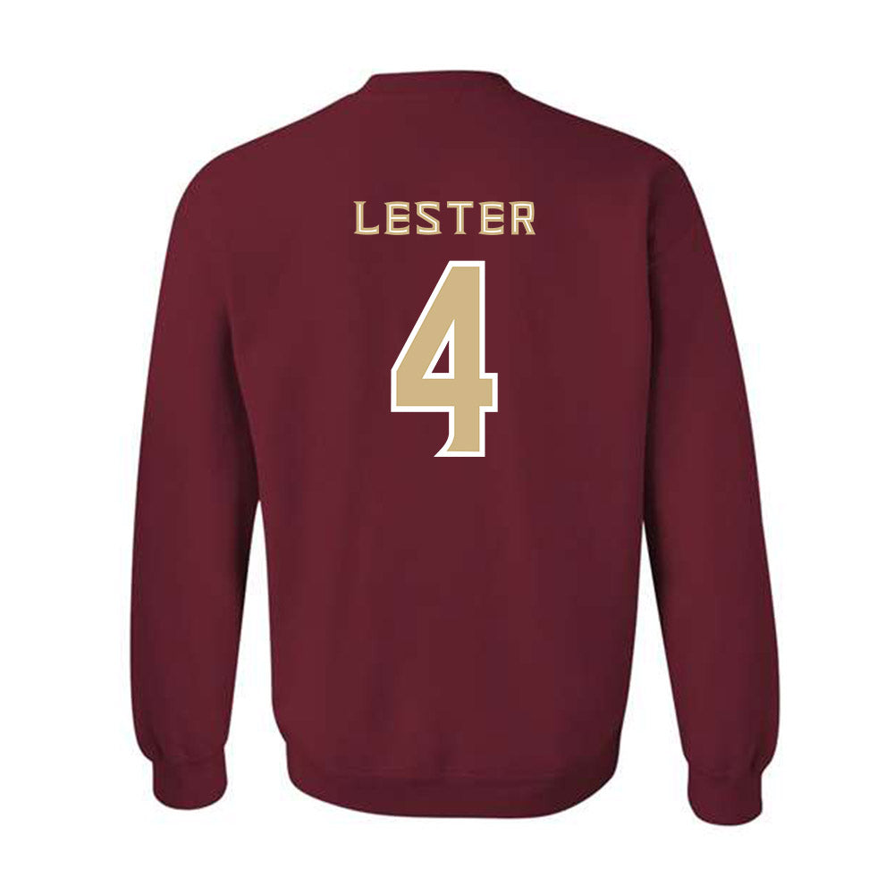 FSU - NCAA Football : Charles Lester - Replica Shersey Crewneck Sweatshirt-1