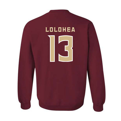 FSU - NCAA Football : Sione Lolohea - Replica Shersey Crewneck Sweatshirt-1