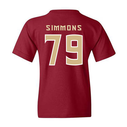 FSU - NCAA Football : Lucas Simmons - Replica Shersey Youth T-Shirt-1