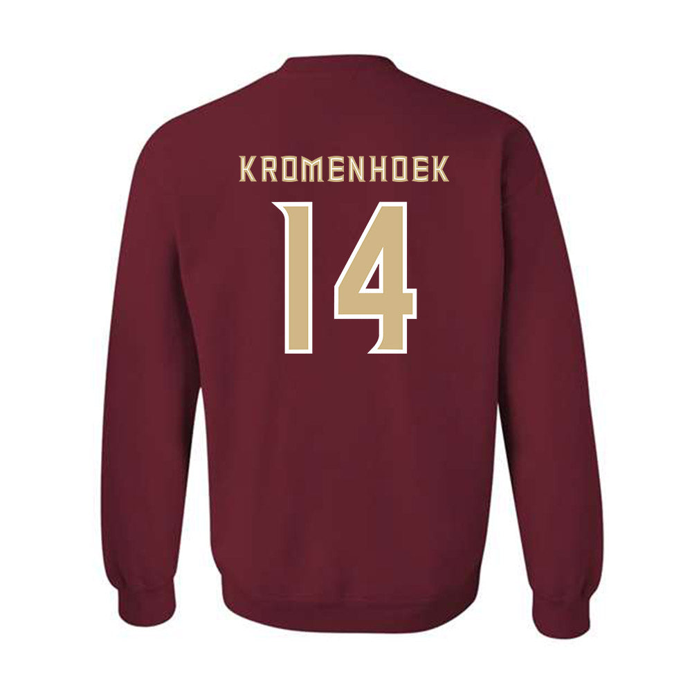 FSU - NCAA Football : Luke Kromenhoek - Replica Shersey Crewneck Sweatshirt-1