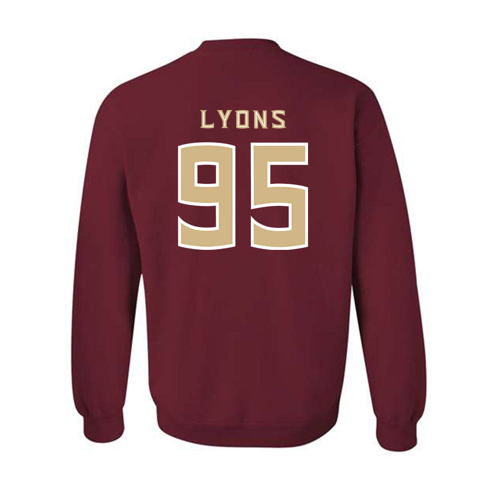 FSU - NCAA Football : Daniel Lyons - Replica Shersey Crewneck Sweatshirt-1